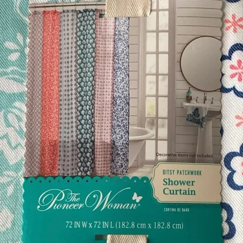 Pioneer Woman Ditsy Patchwork Shower Curtain